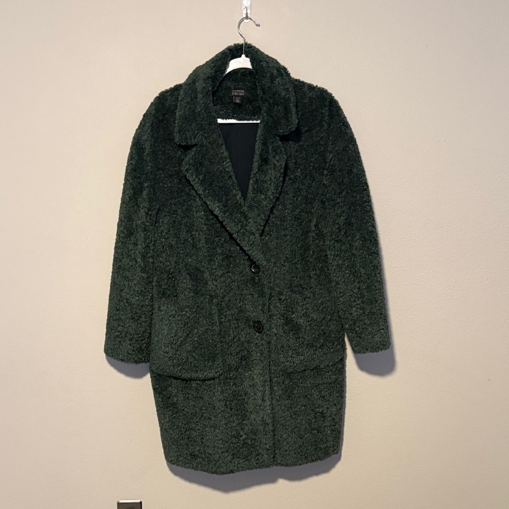 Halogen Atlantic Pacific Blue Teddy Coat